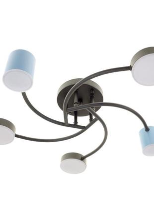 Светодиодная люстра br-01 647c/5 led 36w bk/bl