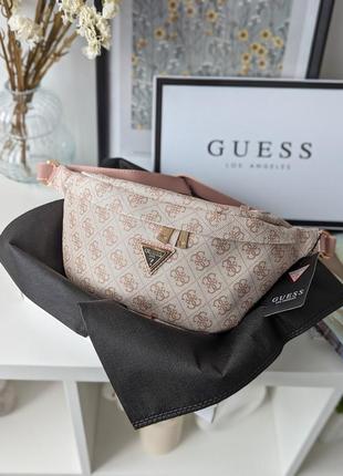 Жіноча бананка guess гесс рожевий, поясна бананка