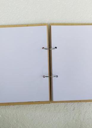 Дерев'яний блокнот офтальмолог окулист (на кільцях із ручкою), щоденник із дерева, подарунок для лік5 фото