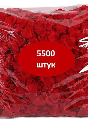 Декоративні пелюстки троянди темночервоні 4,5*4,5 см 5500 шт (м2370165)