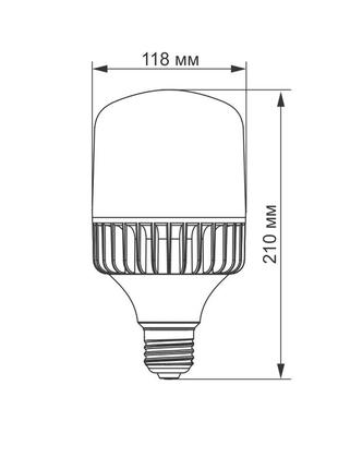 Лампа світлодіодна led videx 50w e27 5000k vl-a118-502754 фото