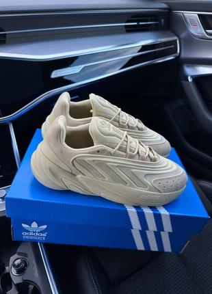 3 кольори🌈 чоловічі кросівки в стилі adidas ozelia адідас / демісезонні / весняні, літні, осінні / текстиль / сірі, бежеві