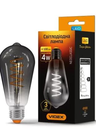 Філаментна світлодіодна лампа led videx 4w e27 2100k vl-st64fg-04272