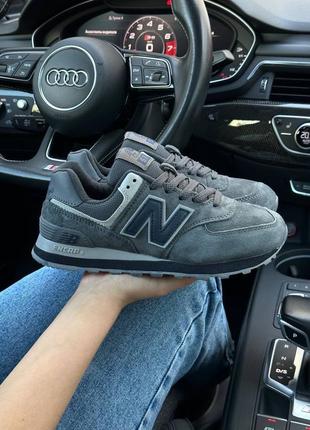 9 кольорів🌈 жіночі кросівки в стилі new balance 574 нью беленс / демісезонні / весняні, літні, осінні / замша / білі, чорні, сірі, сині