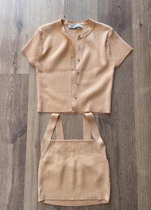 Майка/топ та кофта в рубчик