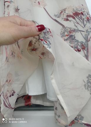 Шикарна шифонова сукня з відкритими плечима і воланами7 фото