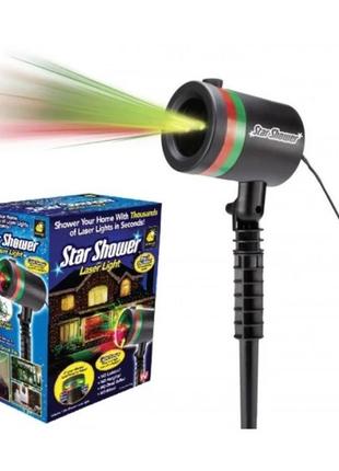 Лазерный проектор – гирлянда на дом star shower laser light праздничное освещение движущиеся точки