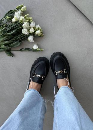 Лоферы кожа