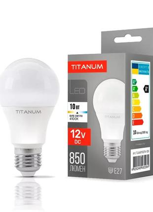 Лампа світлодіодна led titanum 12v 10w e27 4100k tla6010274-12v