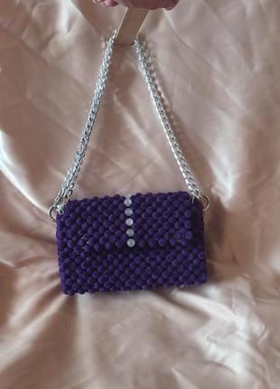 Сумка -клатч из бусин