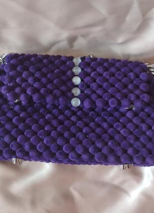 Сумка -клатч из бусин