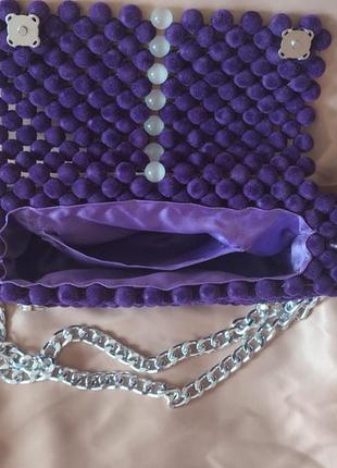 Сумка -клатч из бусин