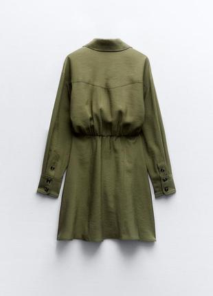 Сукня сорочка zara міні  з довгими рукавами2 фото
