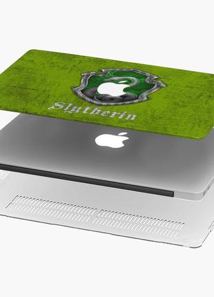 Чехол пластиковый для apple macbook pro / air слизерин (slytherin) макбук про case hard cover прозрачный4 фото