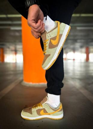 Чоловічі кросівки nike sb dunk low dusty olive найк данк оливкового кольору