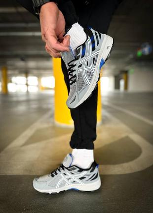 Мужские кроссовки asics gel venture 6 grey blue ассикс серого из голубых цветов4 фото