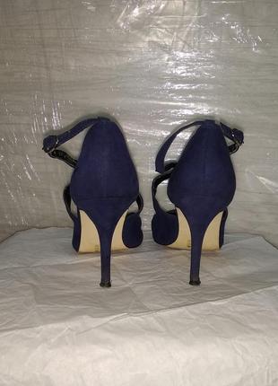Открытые туфли лодочки с перемычкой мери джейн лолита средний каблук шпилька удобные темно синие дорогой бренд miss kg 2024 полноразмерные6 фото