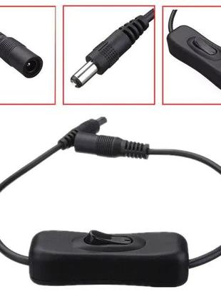 Вимикач живлення для led стрічки svc 12-24v dc 5а 1 кнопка, чорний