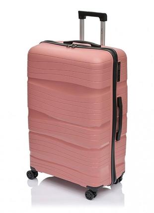 Большой чемодан из полипропилена bags4life pp002 розовый