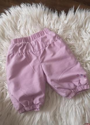 Теплые брюки на 3 месяца 62 см штанишки