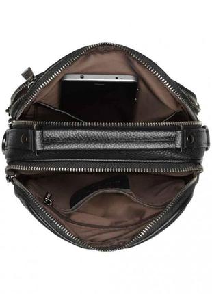 Сумка-барсетка мужская из натуральной кожи черная bags4life man 6439