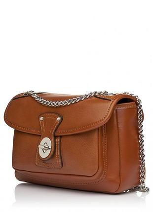Сумка жіноча з натуральної шкіри руда bags4life 8103