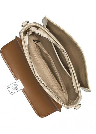 Сумка женская из натуральной кожи молочно-коричневая bags4life 98475 фото