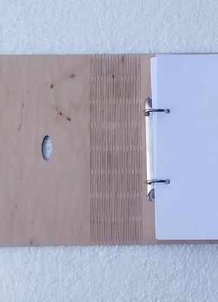 Деревянный блокнот офтальмологу окулисту (на цельной обложке с ручкой), ежедневник из дерева4 фото