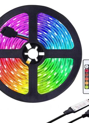 Usb стрічка світлодіодна svc rgb pro 5м, 30led/метр з ir пультом керування та живленням від usb
