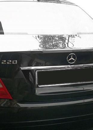 Хромированная накладка над номером (нержавейка) для mercedes c-class w204 2007-2015 гг