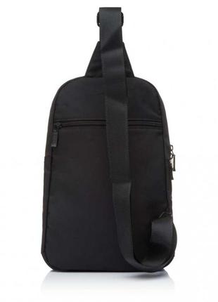 Рюкзак через плечо мужской тканевый черный epol 6041-03