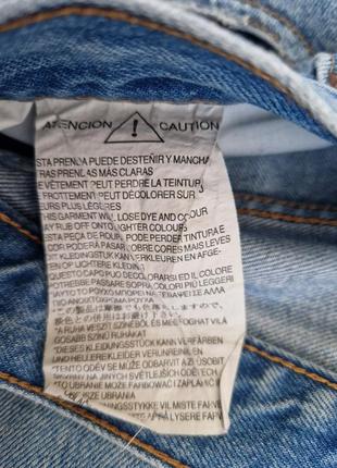 Голубые джинсы mom pull & bear6 фото