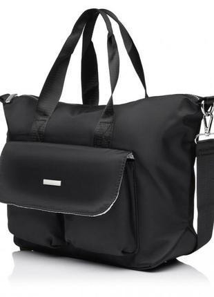 Сумка-шопер жіноча з поліестеру чорна bags4life w7093-1