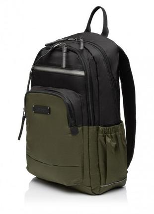 Рюкзак мужской из полиэстера зелёно-черный fouvor 2866-19