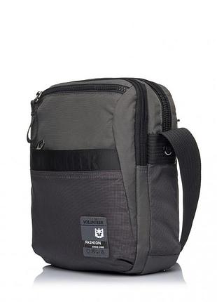 Сумка чоловіча тканинна сіра volunteer 1807-02