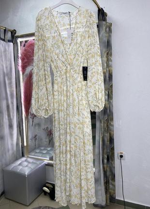 Довге шифонове плаття з квітковим принтом бренда na-kd2 фото