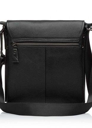 Сумка-барсетка мужская из натуральной кожи черная bags4life man 9079-1 большая