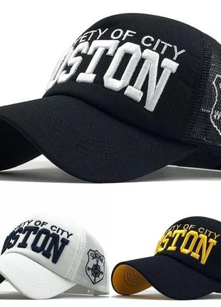 Кепка тракер boston с сеточкой черная, унисекс wuke one size2 фото
