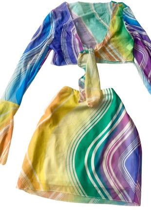 Літній комплект топ і юбка2 фото