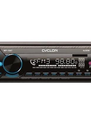 Автомагнітола cyclone mp-1067 (micro usb, micro sd, цифровий годинник, 1din,12 міс гарантія)