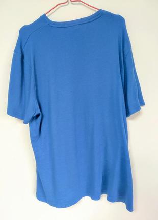 Футболка синяя мужская плотная прямая f&amp;f design man, размер 2xl7 фото