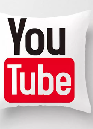 Подушка с логотипом youtube