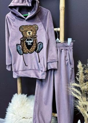 Велюровий костюм, худі і штани