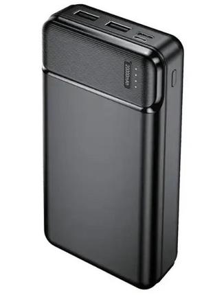Зовнішній портативний акумулятор power bank maxlife 20000 mah mx-20 black