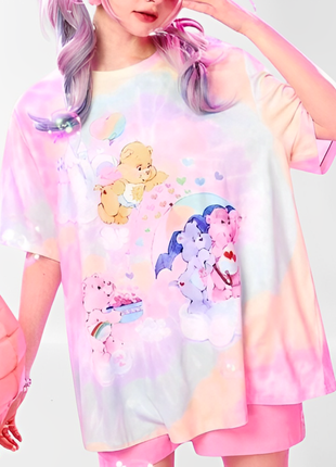 Суперовая футболка с милыми мишками care bears romwe 💜🌺💜