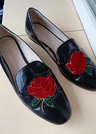 Кожаные балетки 37 р