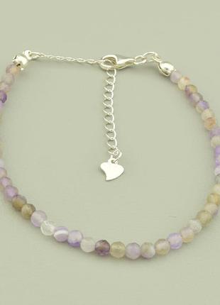 Браслет  аметист серебро(925) 14 см.