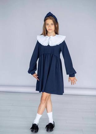 Школьное платье свободного кроя 122-152 см. 1791079