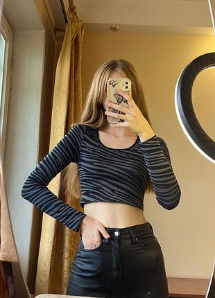 Спортивний топ у принт зебри primark