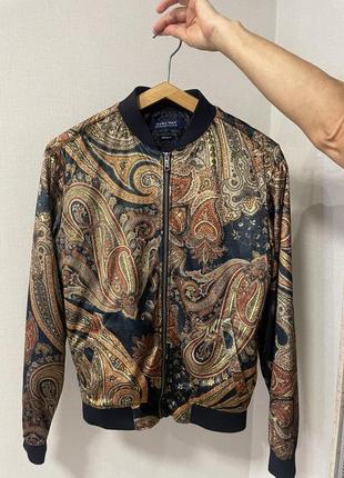 Бомбер zara мужской куртка кофта